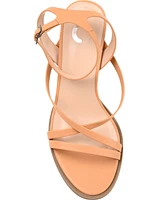 Journee Collection Women's Anikah Block Heel Strappy Sandals