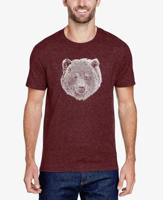 Men's Premium Blend Word Art Bear Face T-shirt
