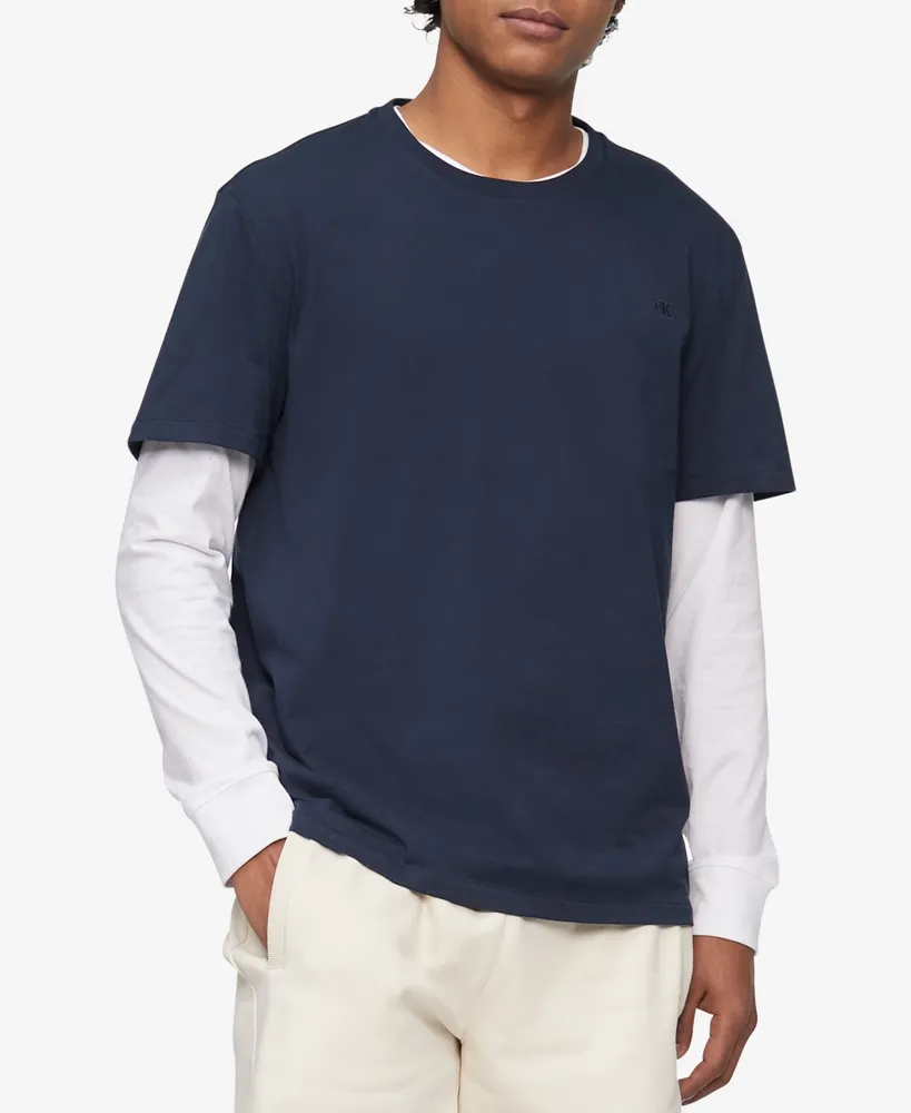 Calvin Klein Men's Smooth Cotton Solid Crewneck T-Shirt