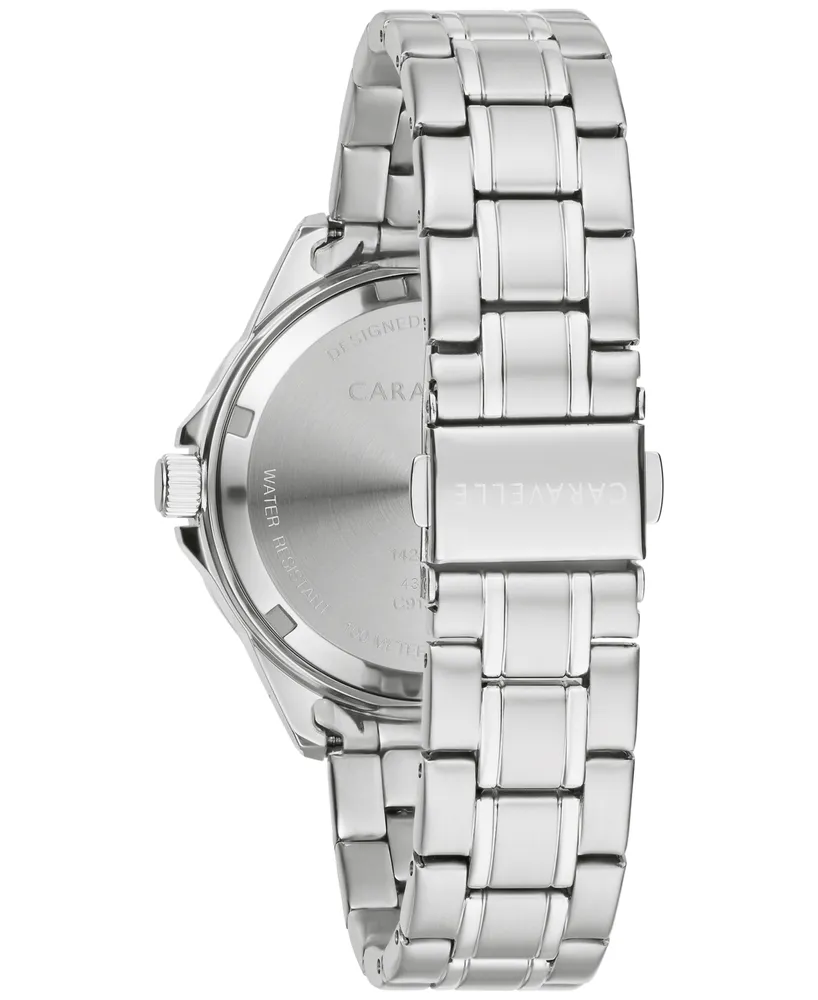 Caravelle designed by Bulova Women's Stainless Steel Bracelet Watch 36mm - Silver