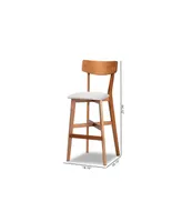 Cameron Modern and Contemporary Transitional Wood Bar Stool Set, 2 Piece