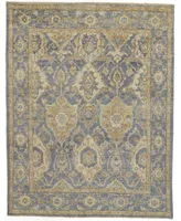 Feizy Carrington R6502 5'6" x 8'6" Area Rug - Blue, Gold