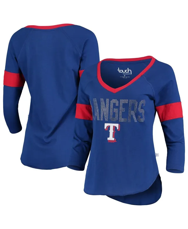 Touch by Alyssa Milano Texas Rangers Heathered Red Scoop Neck Tee - L