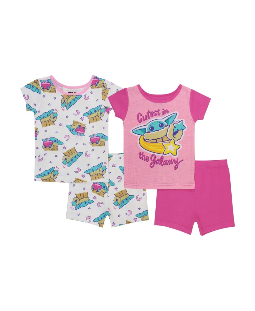 The Mandalorian Toddler Girls Pajamas, 4 Piece Set