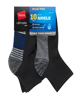 Big Boys Ultimate Ankle Socks, Pack of 10