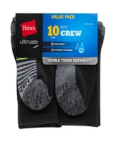 Big Boys Ultimate Crew Socks, Pack of 10