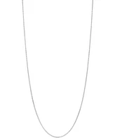 14k Gold Necklace Adjustable 16-20" Box Chain (5/8mm) (Also White and Rose Gold)