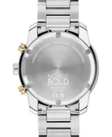 Movado Men's Swiss Chronograph Bold Verso Stainless Steel Bracelet Watch 44mm