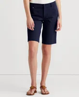 Lauren Ralph Twill Stretch Bermuda Shorts, Regular & Petite