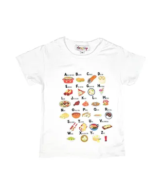 Mixed Up Clothing Little Girls Alphabet Printed T-shirt