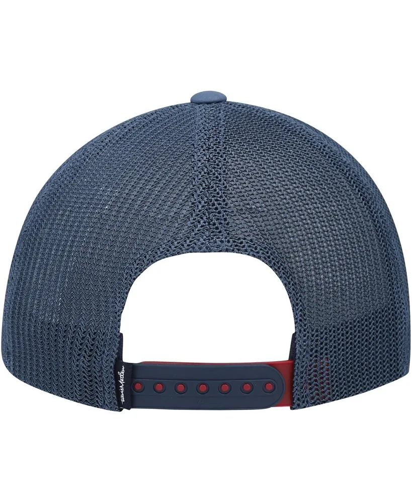 Men's Travis Mathew Navy The Patch Trucker Snapback Hat