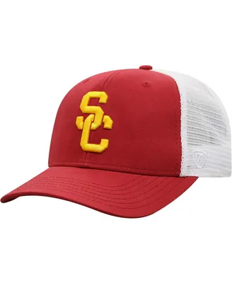 Men's Top of the World Cardinal, White Usc Trojans Trucker Snapback Hat