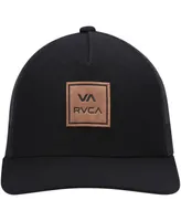 Big Boys Rvca Black Atw Curved Snapback Trucker Hat