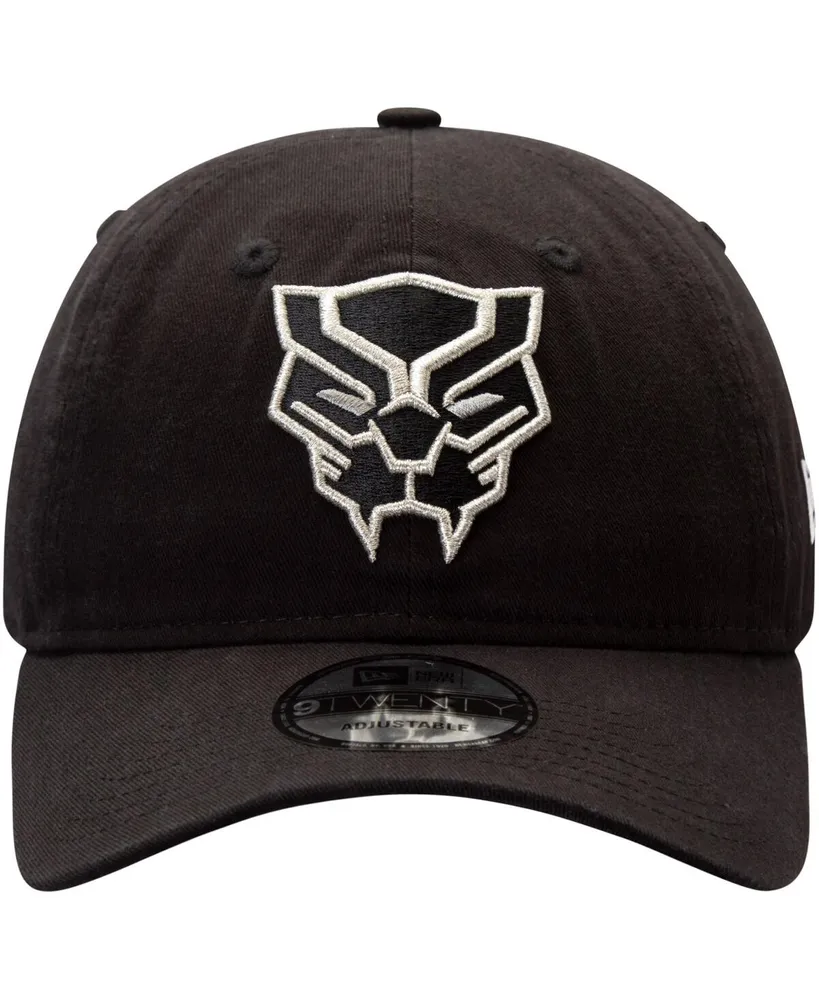 Men's New Era Black Black Panther Classic Logo 9TWENTY Adjustable Hat