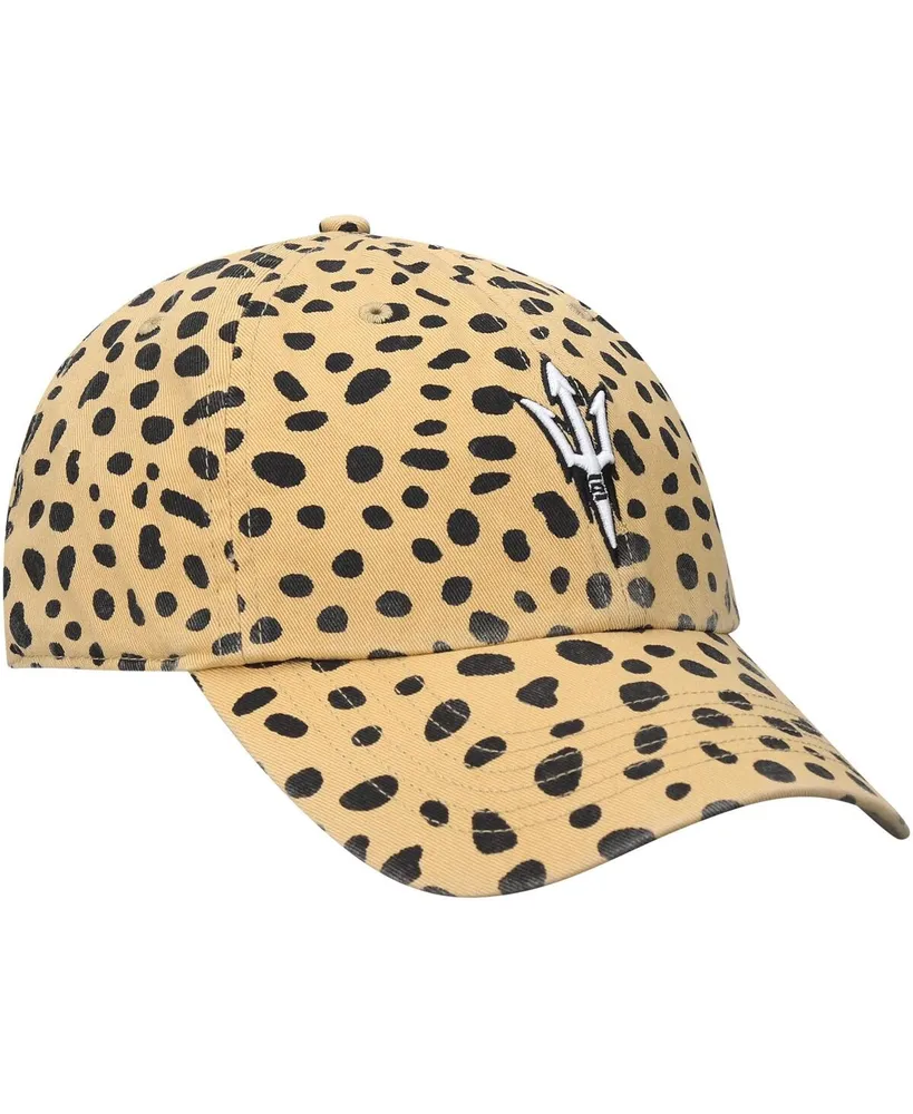 Women's '47 Brand Tan Arizona State Sun Devils Cheetah Clean Up Adjustable Hat