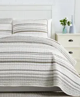 Southshore Stripe Quilt and Sham 3 Piece Set