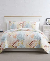 Tropic Leaf Quilt and Sham 3 Piece Set