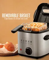 Ovente Electric Deep Fryer with Removable Basket - Silver