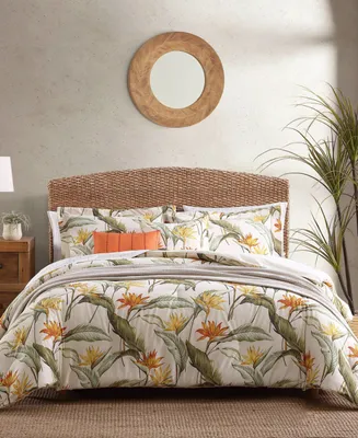 Tommy Bahama Home Birds of Paradise Cotton and Polyster fill 4 Piece Comforter Bonus Set, King