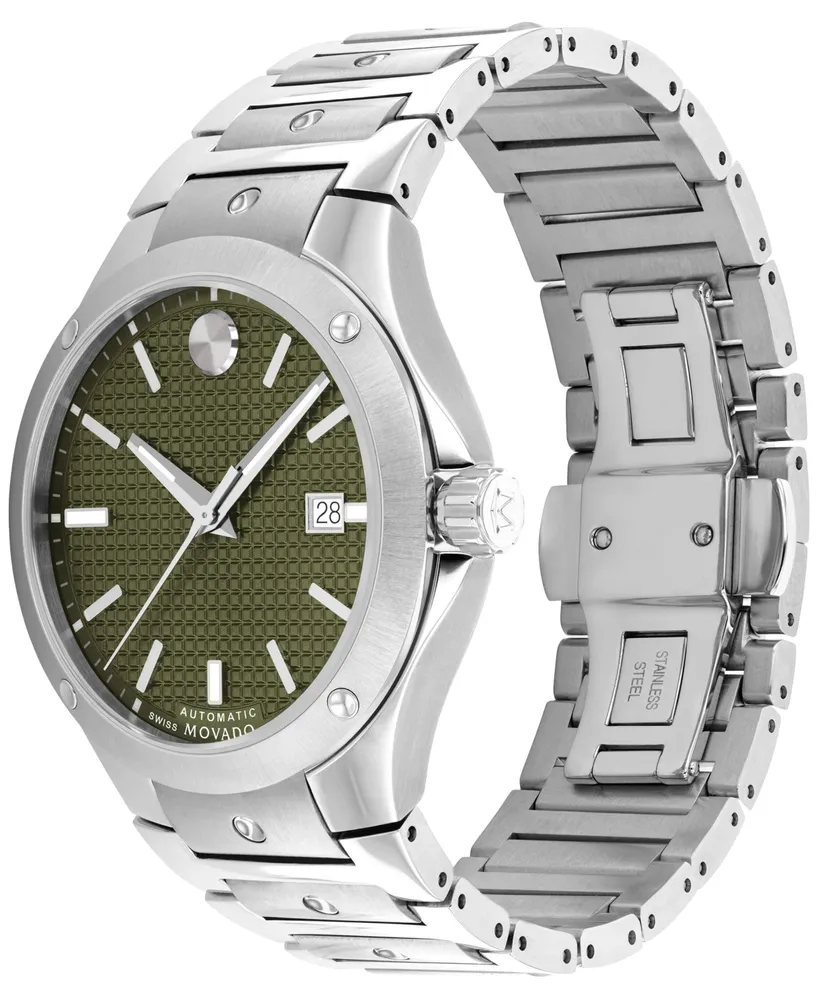 Movado Men's Swiss Automatic S.e. Stainless Steel Bracelet Watch 41mm