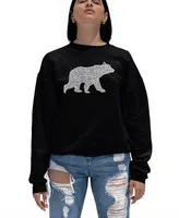 Women's Crewneck Word Art Mama Bear Sweatshirt Top