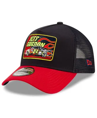 Men's New Era Navy, Red Jeff Gordon Legends 9Forty A-Frame Adjustable Trucker Hat