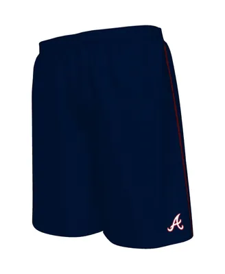 Men's Majestic Navy Atlanta Braves Big and Tall Mesh Shorts