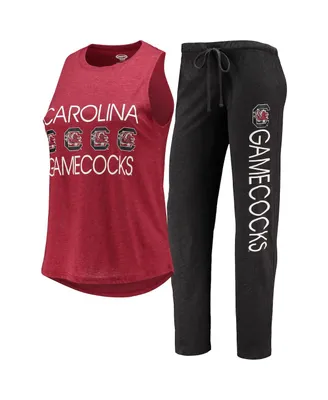 Women's Concepts Sport Black, Garnet South Carolina Gamecocks Tank Top and Pants Sleep Set