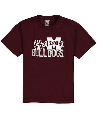 Big Boys Champion Maroon Mississippi State Bulldogs Team Chant T-shirt