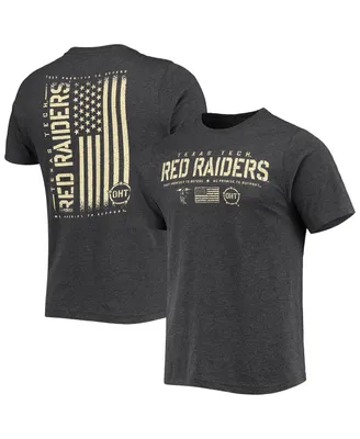 Men's Colosseum Heathered Black Texas Tech Red Raiders Oht Military-Inspired Appreciation Flag 2.0 T-shirt