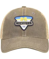 Men's Gray Michigan Wolverines Legacy Point Old Favorite Trucker Snapback Hat