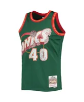 Men's Mitchell & Ness Shawn Kemp Green Seattle SuperSonics 1995-96 Hardwood Classics 75th Anniversary Diamond Swingman Jersey