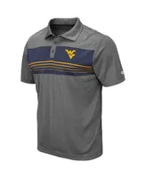 Men's Colosseum Heathered Charcoal West Virginia Mountaineers Smithers Polo Shirt