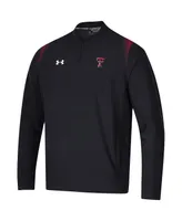 Men's Under Armour Black Texas Tech Red Raiders 2021 Sideline Motivate Quarter-Zip Jacket