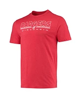 Men's Concepts Sport Heathered Charcoal, Red Wisconsin Badgers Meter T-shirt and Pants Sleep Set
