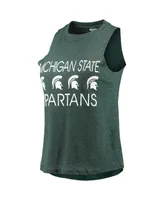 Women's Concepts Sport Black, Green Michigan State Spartans Tank Top and Pants Sleep Set