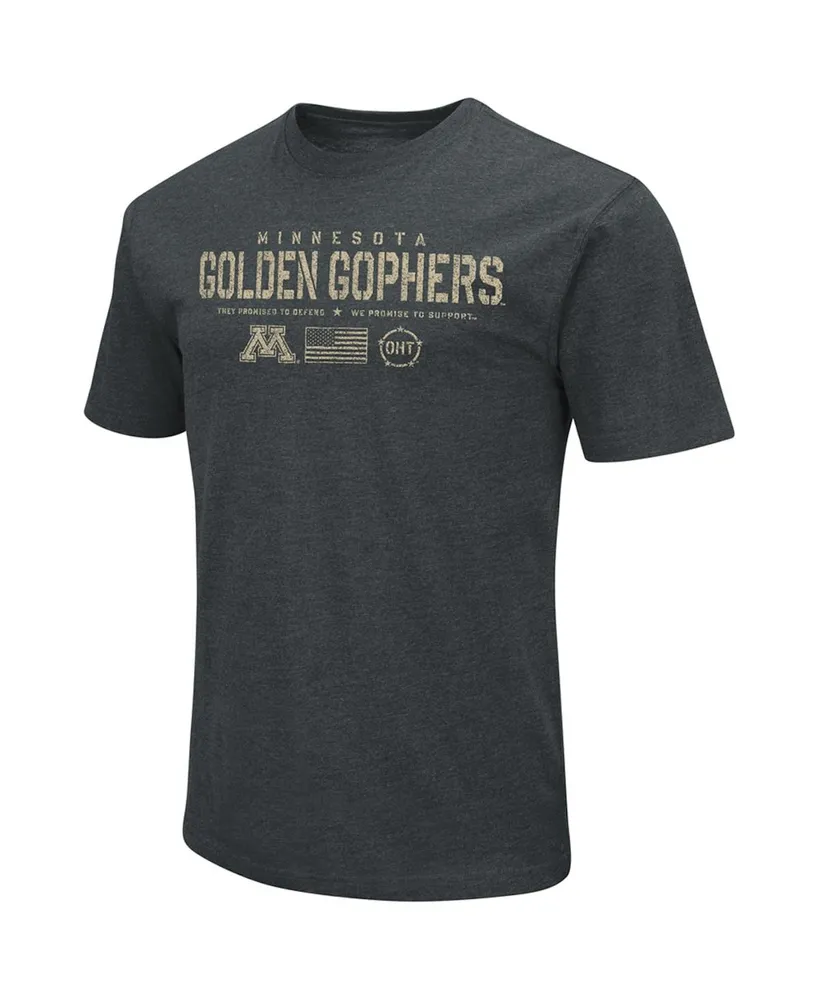 Men's Colosseum Heathered Black Minnesota Golden Gophers Oht Military-Inspired Appreciation Flag 2.0 T-shirt