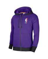 Men's Nike Purple and Black Los Angeles Lakers 2021/22 City Edition Courtside Heavyweight Fleece Full-Zip Hoodie