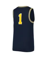 Big Boys Jordan #1 Navy Michigan Wolverines Team Replica Basketball Jersey