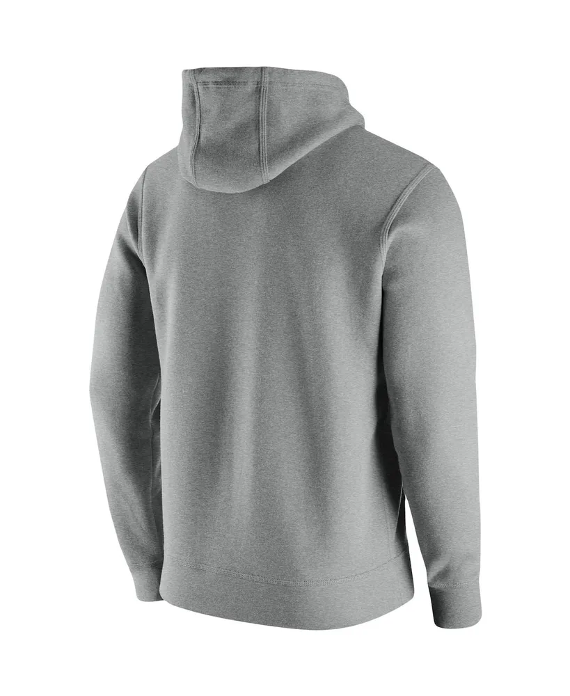 Men's Nike Heathered Gray West Virginia Mountaineers Vintage-Like School Logo Pullover Hoodie