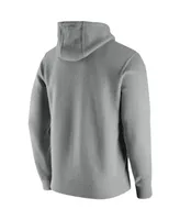 Men's Nike Heathered Gray West Virginia Mountaineers Vintage-Like School Logo Pullover Hoodie