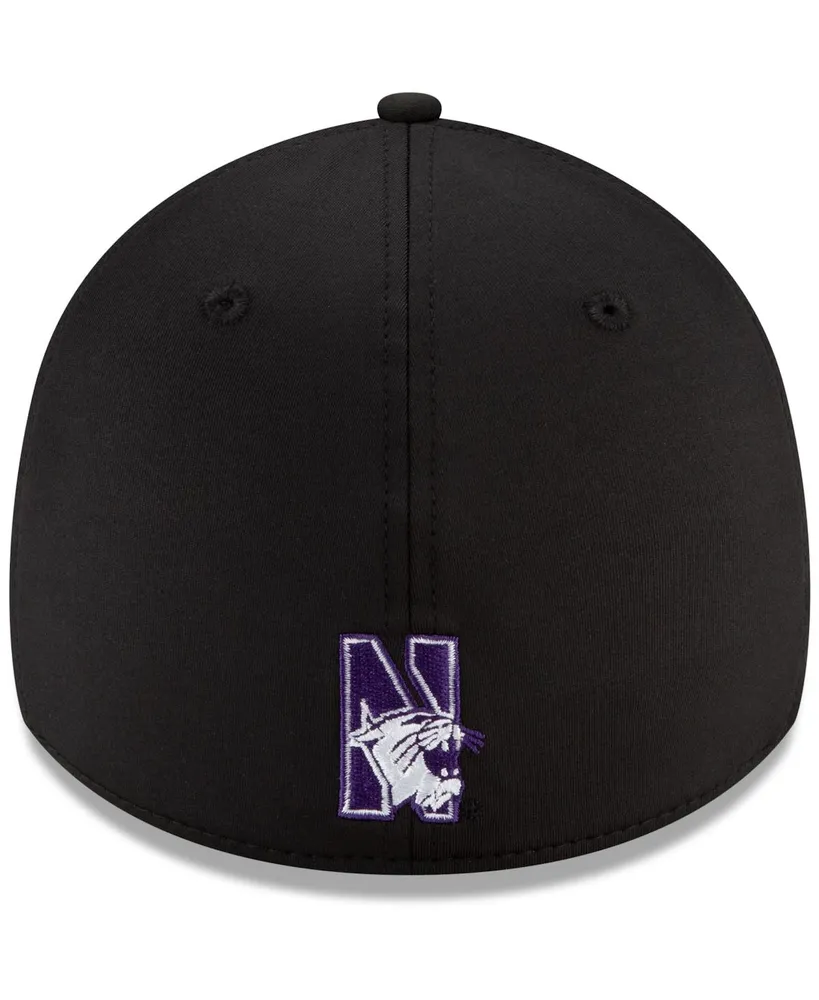 Men's New Era Black Northwestern Wildcats Campus Preferred 39Thirty Flex Hat