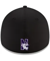 Men's New Era Black Northwestern Wildcats Campus Preferred 39Thirty Flex Hat