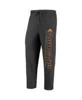 Men's Concepts Sport Heathered Charcoal, Maroon Minnesota Golden Gophers Meter T-shirt and Pants Sleep Set