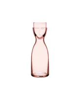 Nude Glass Tall Dusty Rose Mr. and Mrs. Night Set