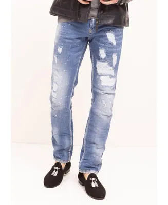 Ron Tomson Men's Modern Sanded Denim Jeans