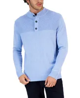 Club Room Men's Button Mock Neck Sweater, Created for Macy's