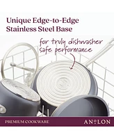 Anolon Accolade Forged Hard-Anodized Nonstick Deep Frying Pan with Lid, 12-Inch, Moonstone