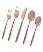 Cambridge Silversmiths Gaze Copper Mirror 20-Piece Flatware Set, Service for 4