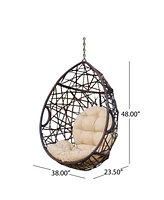 Cayuse Indoor and Outdoor Wicker Tear Drop Hanging Chair